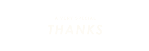 A very special thanks